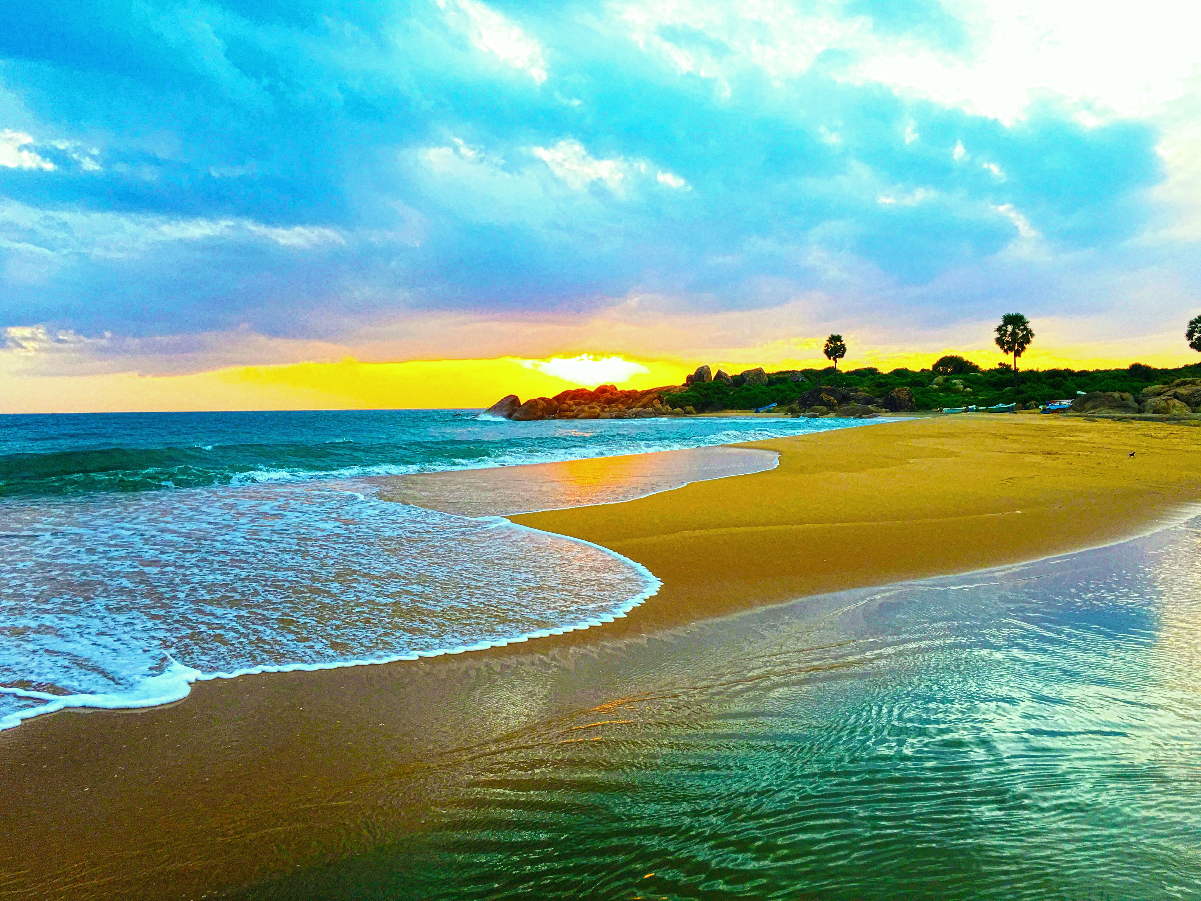 Brown sand, Sri Lanka, nature, beach, waves HD wallpaper ...