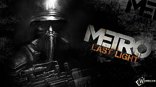 Metro Last Light game cover, Metro: Last Light, video games, digital art, typography