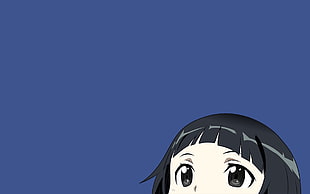 female black-haired anime character illustration, Yui-MHCP001, Sword Art Online