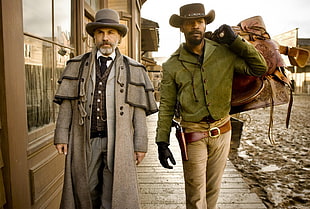 two cowboys movie still, Django Unchained, Quentin Tarantino, Christoph Waltz, Jamie Foxx HD wallpaper