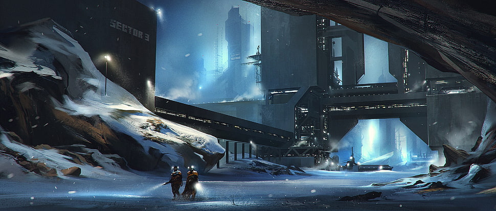 game digital wallpaper, futuristic HD wallpaper