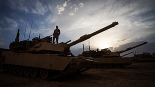 brown army tank, military, tank, United States Army, M1 Abrams