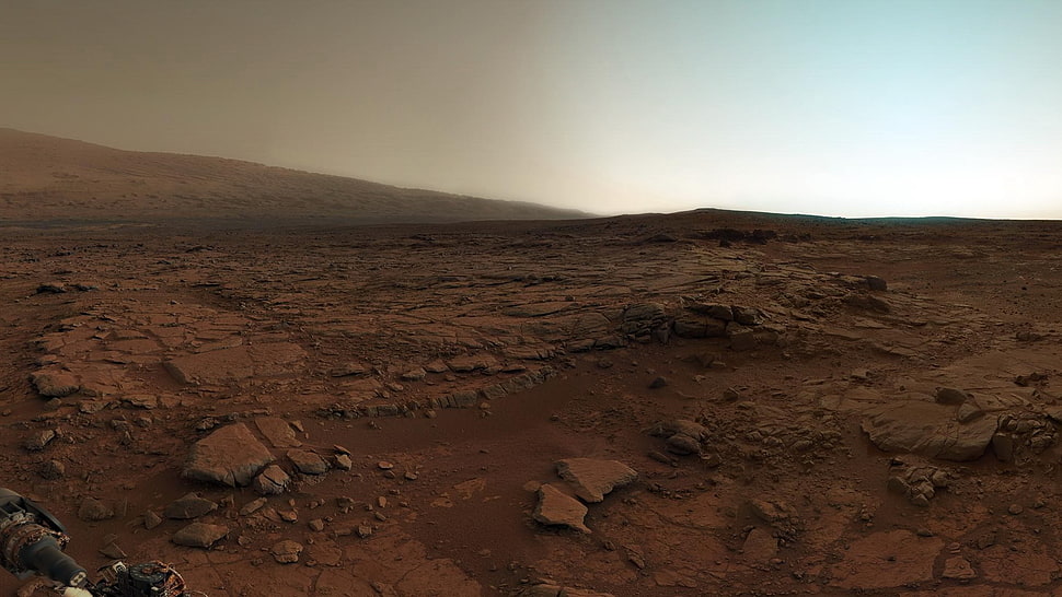 brown wooden bed frame with mattress, Mars, planet HD wallpaper