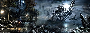 digital wallpaper, Alone in the Dark, video games, apocalyptic, ruin