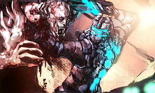 fan art, Isaac Clarke, horror, Necromorphs HD wallpaper