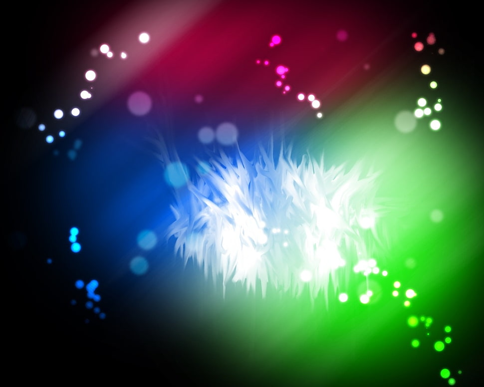 blue, white, and green digital wallpaper HD wallpaper