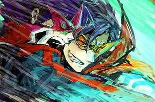 anime character illustration, Tengen Toppa Gurren Lagann, Simon, Kamina, anime HD wallpaper