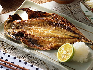 sliced fried fish