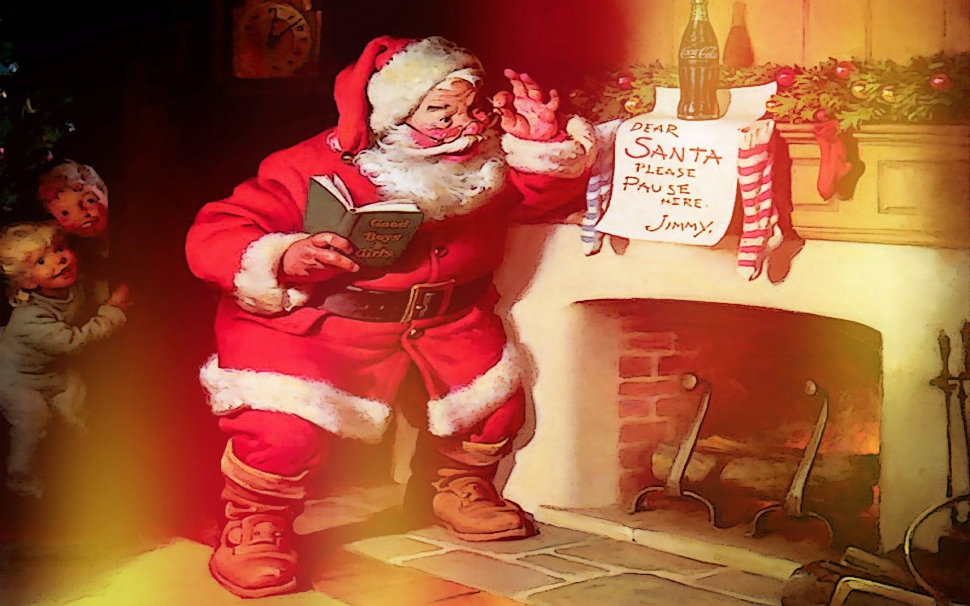 Santa Claus holding a book photo, Santa Claus, Christmas