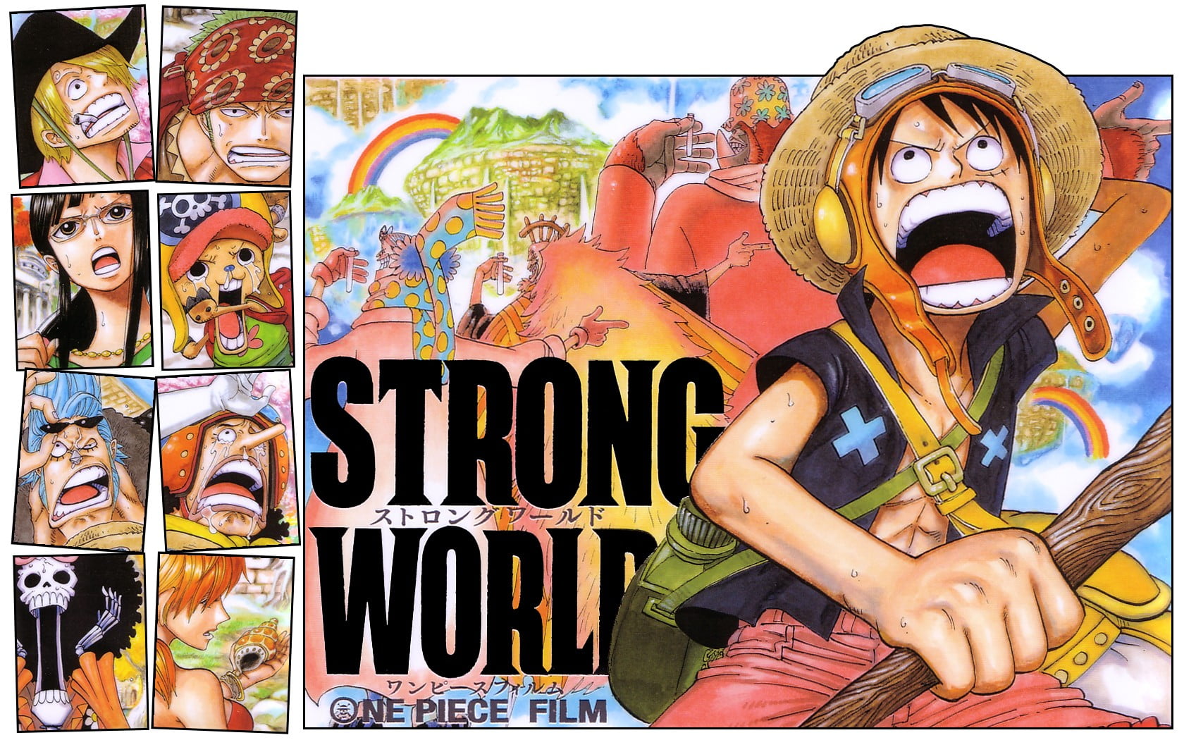 Strong World one piece poster, One Piece, anime, Monkey D. Luffy, Sanji