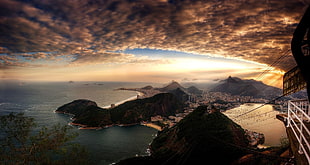brown mountain, Copacabana, Rio de Janeiro, cityscape, sky
