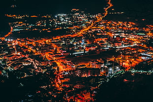 time lapse photography of city landscape during night time