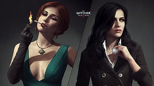 The Witcher female character collage, The Witcher 3: Wild Hunt, Triss Merigold, Yennefer of Vengerberg, Yennefer HD wallpaper
