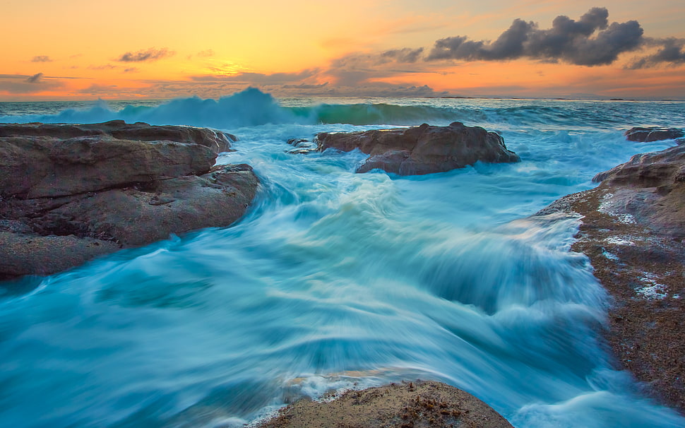 running water painting HD wallpaper