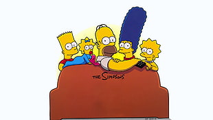 The Simpsons illustration, The Simpsons, Homer Simpson, Bart Simpson, Marge Simpson HD wallpaper