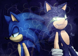 Sonic illustration, Sonic, Sonic the Hedgehog HD wallpaper
