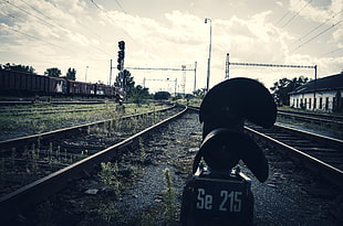 brown steel train railways, train, train station, old, rust