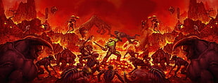 Doom wallpaper, Doom (2016), video games, Doom (game) HD wallpaper