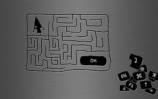 black and gray maze game illustratrion v