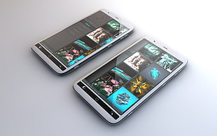 two grey smartphones HD wallpaper