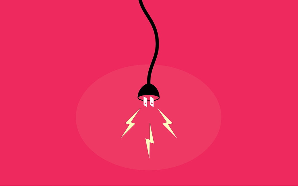2-prong plug illustration HD wallpaper