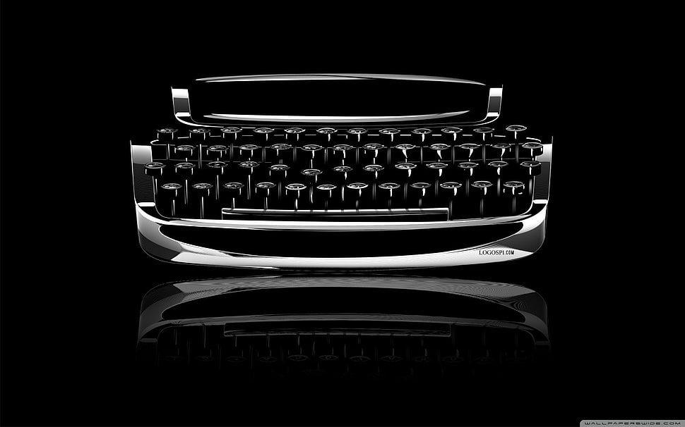 silver and black typewriter, typewriters HD wallpaper