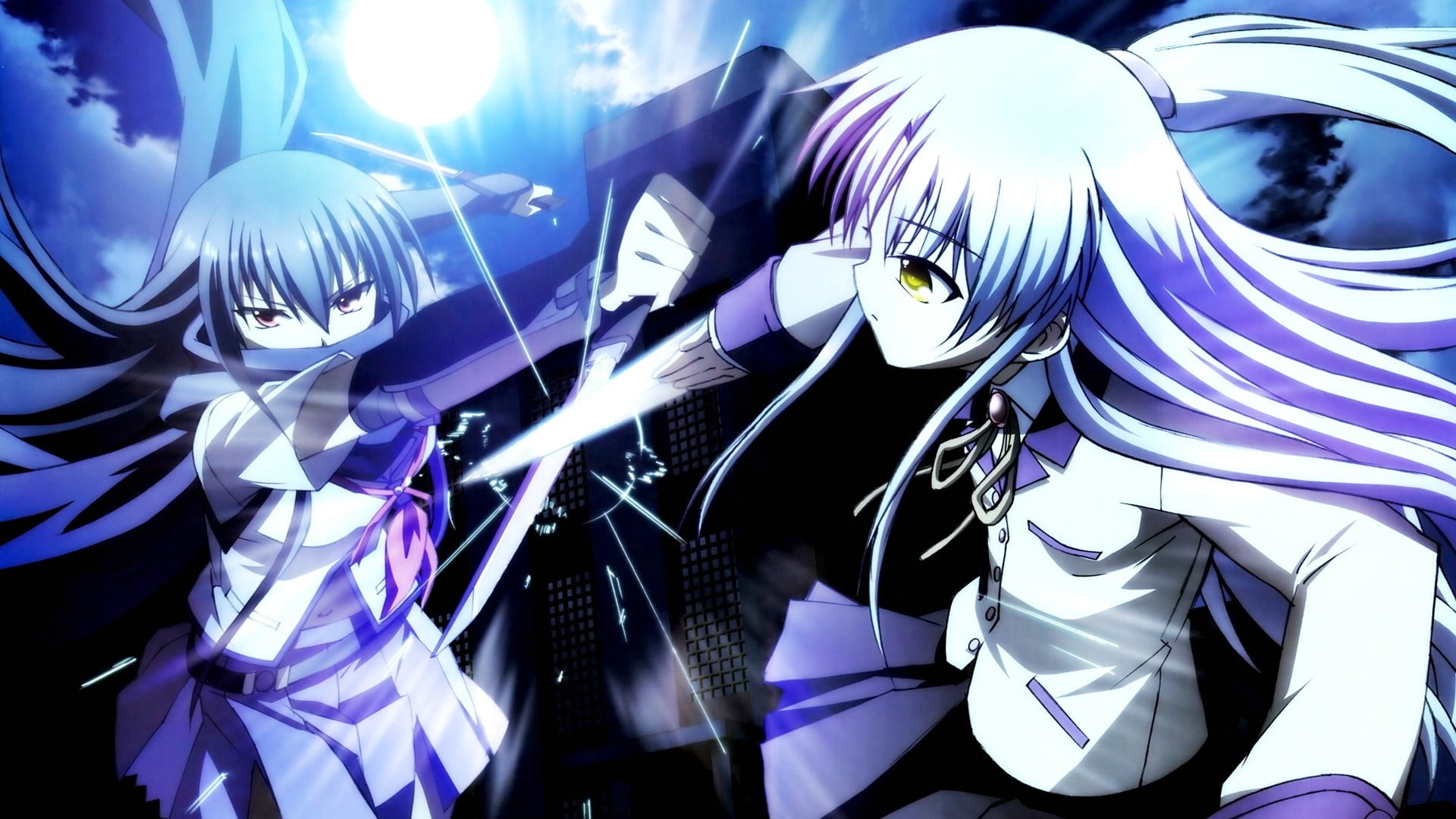 two female anime character HD wallpaper, Angel Beats!, Tachibana Kanade, Eri Shiina