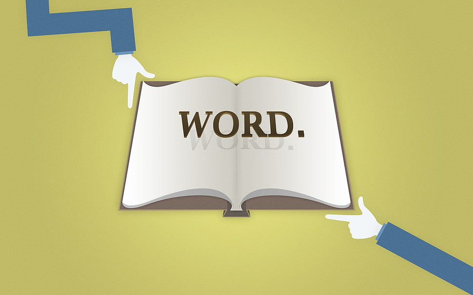 Word on book page illustration HD wallpaper