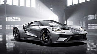 black and gray super car, Ford GT, car