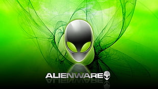 green and black Alienware wallpaper, Alienware