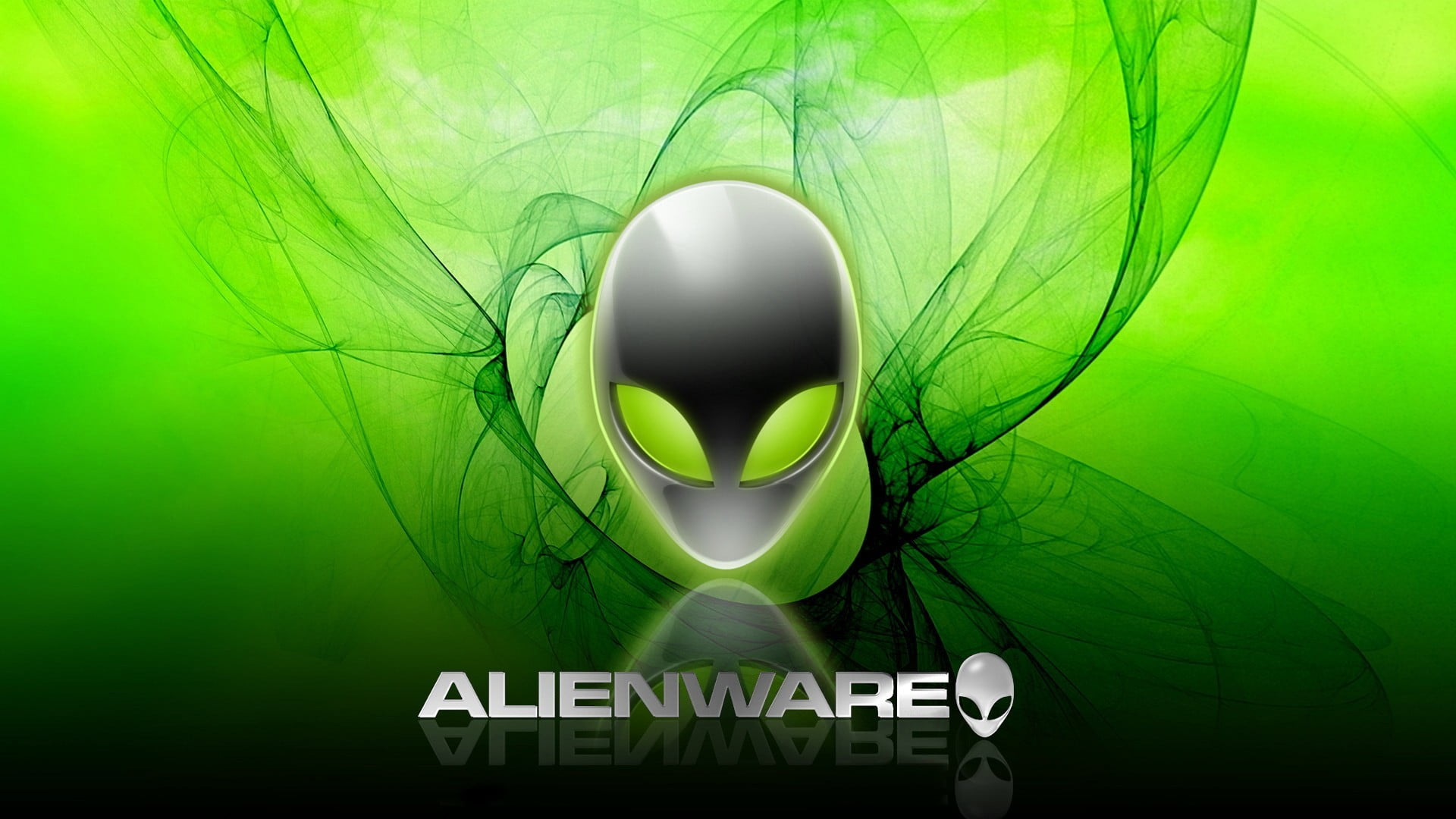 Green and black Alienware wallpaper