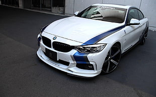 white BMW coupe HD wallpaper