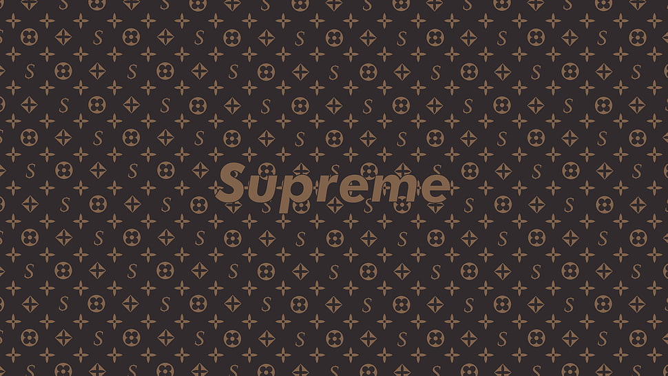 Monogrammed Brown Supreme Digital Wallpaper Louis Vuitton Supreme Hd Wallpaper Wallpaper Flare