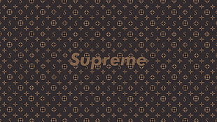 monogrammed brown Supreme digital wallpaper, Louis Vuitton, supreme