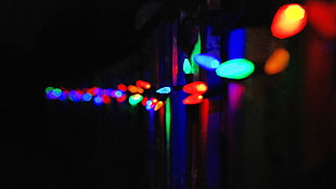 assorted-color string lights, lights HD wallpaper