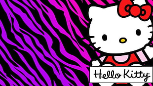 Hello Kitty logo, Hello Kitty, kittens, cat, Japanese
