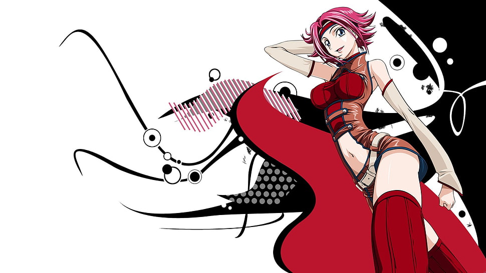 Code Geass Kallen Stadtfeld digital wallpaper, anime, Code Geass, Kallen Stadtfeld HD wallpaper