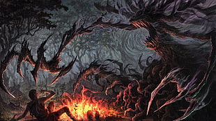 monster illustration, Dragon's Crown, fantasy art HD wallpaper