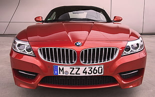 red BMW car
