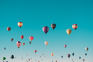assorted-color hot air balloon lot