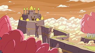 animated castle illustration, Adventure Time, cartoon