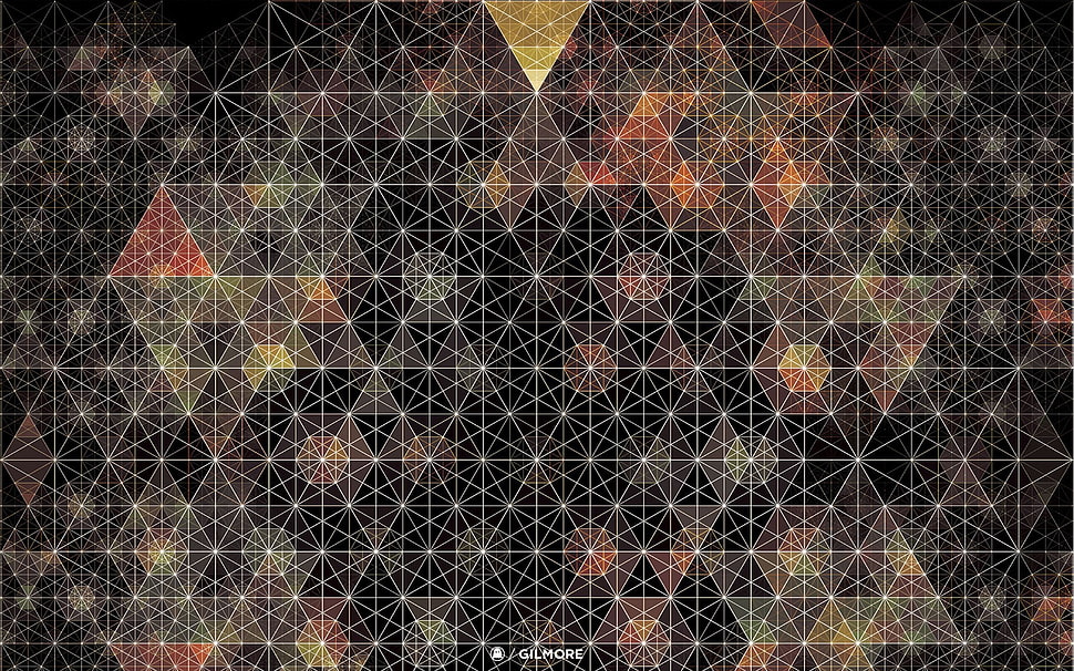 black and white geometric digital wallpaper, Andy Gilmore, abstract, geometry, pattern HD wallpaper