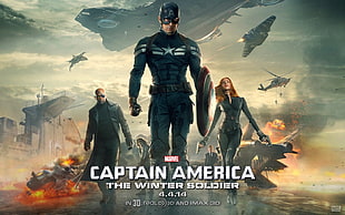Marvel Captain America The Winter Soldier poster, Captain America: The Winter Soldier, Captain America, Nick Fury, Black Widow HD wallpaper