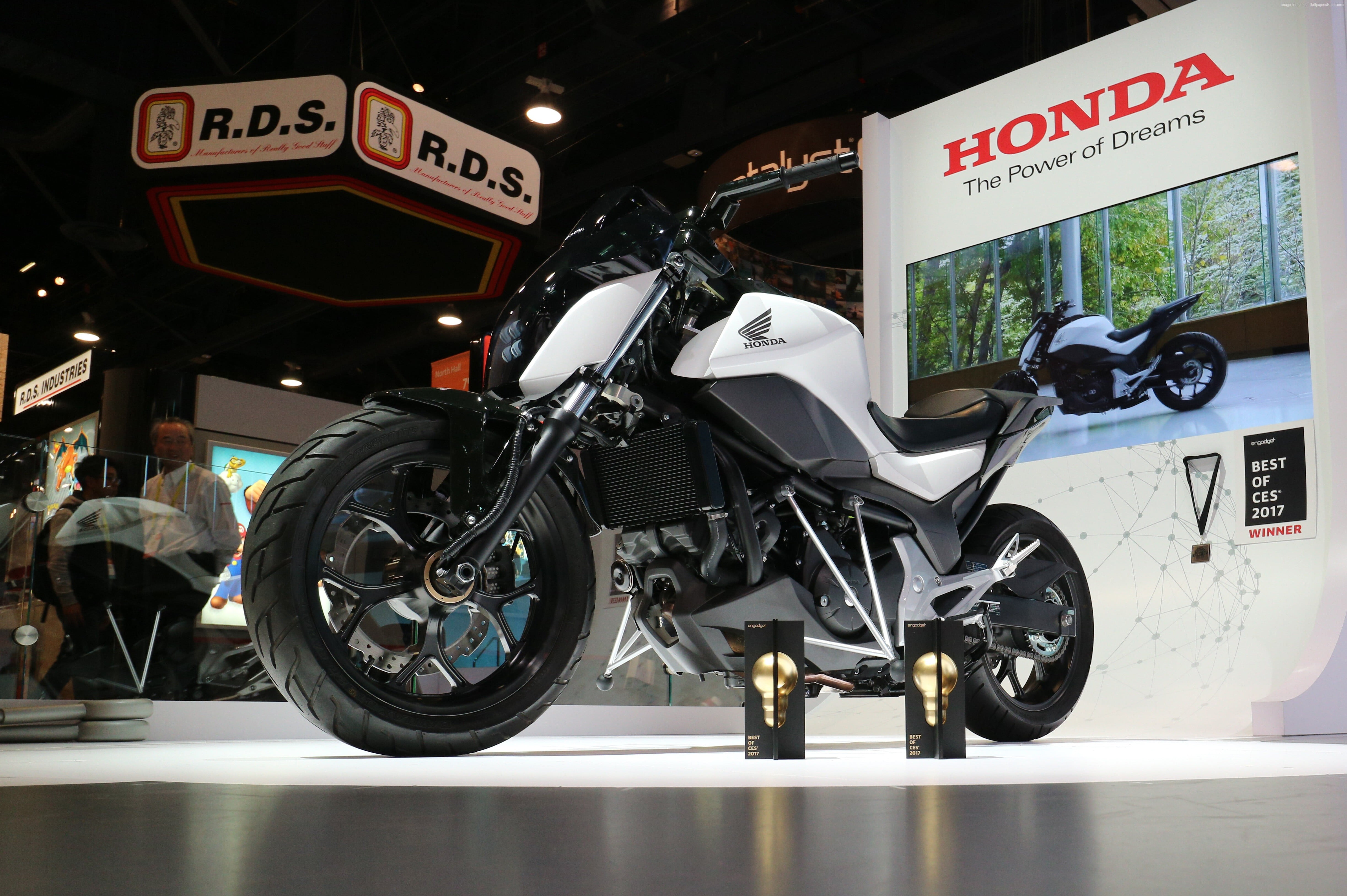 photo of white Honda naked motorcycle
