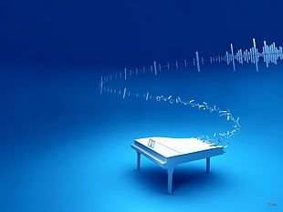white piano illustration, music, piano, audio spectrum