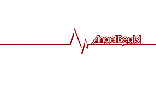 AngelBeats! anime logo, Angel Beats!, anime, typography, simple background