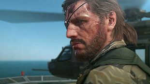 men's black framed eyeglasses, Metal Gear, screen shot, video games, Metal Gear Solid V: The Phantom Pain