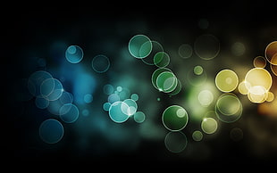 blue, green, and yellow light illustration