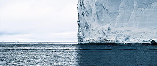 white iceberg, ultra-wide, photography HD wallpaper