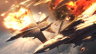 fighter jets digital wallpaper